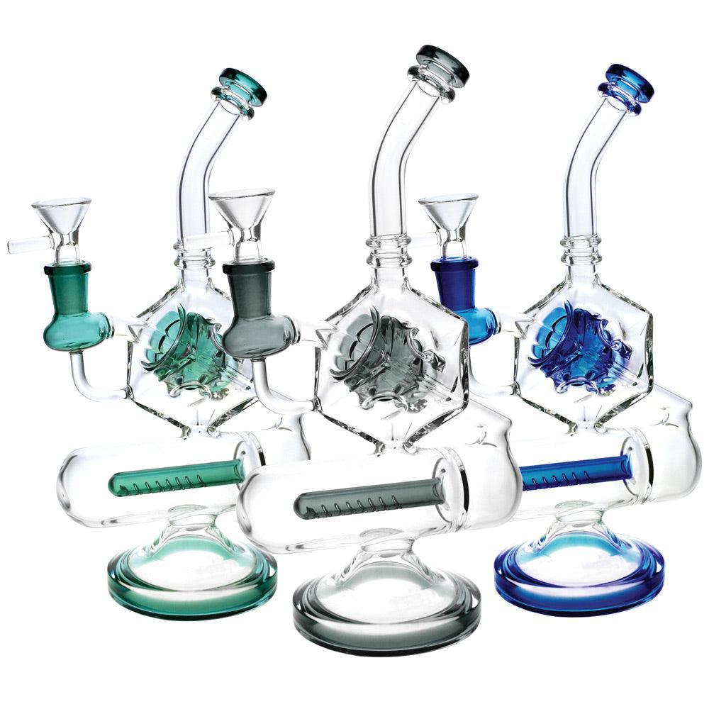 Pulsar Inception Cube Water Pipe- 10.5"/14mm F/Colors Vary - SmokeWeed.com