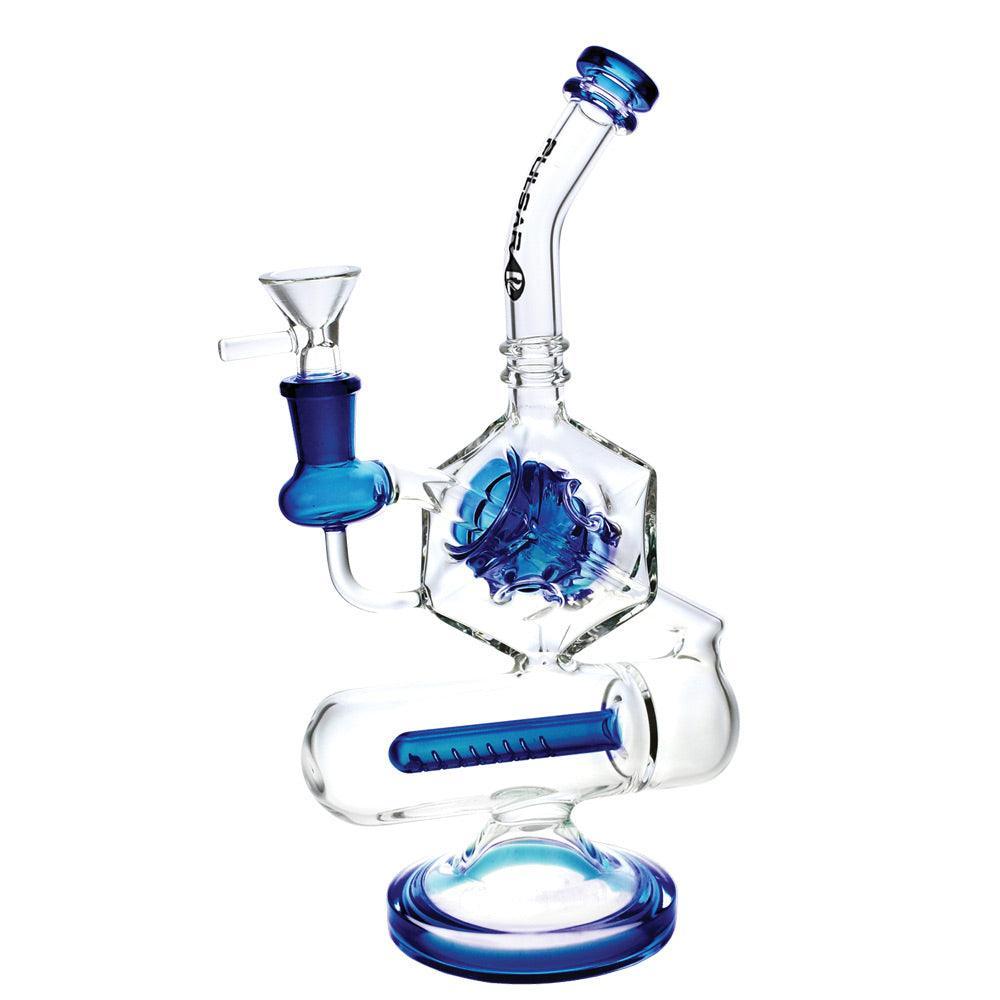 Pulsar Inception Cube Water Pipe- 10.5"/14mm F/Colors Vary - SmokeWeed.com