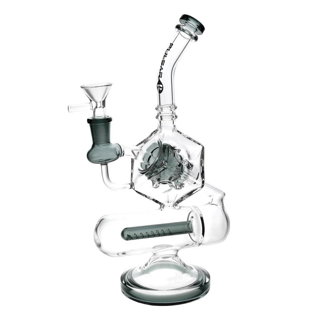 Pulsar Inception Cube Water Pipe- 10.5"/14mm F/Colors Vary - SmokeWeed.com