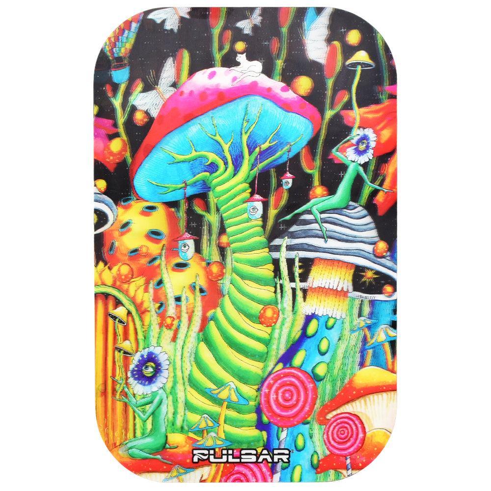 Pulsar Magnetic Rolling Tray Lid - 3D Garden of Cosmic Delights / 11"x7" - SmokeWeed.com