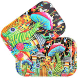 Pulsar Metal Rolling Tray W/ Lid - Garden of Cosmic Delights / 11" x 7" - SmokeWeed.com