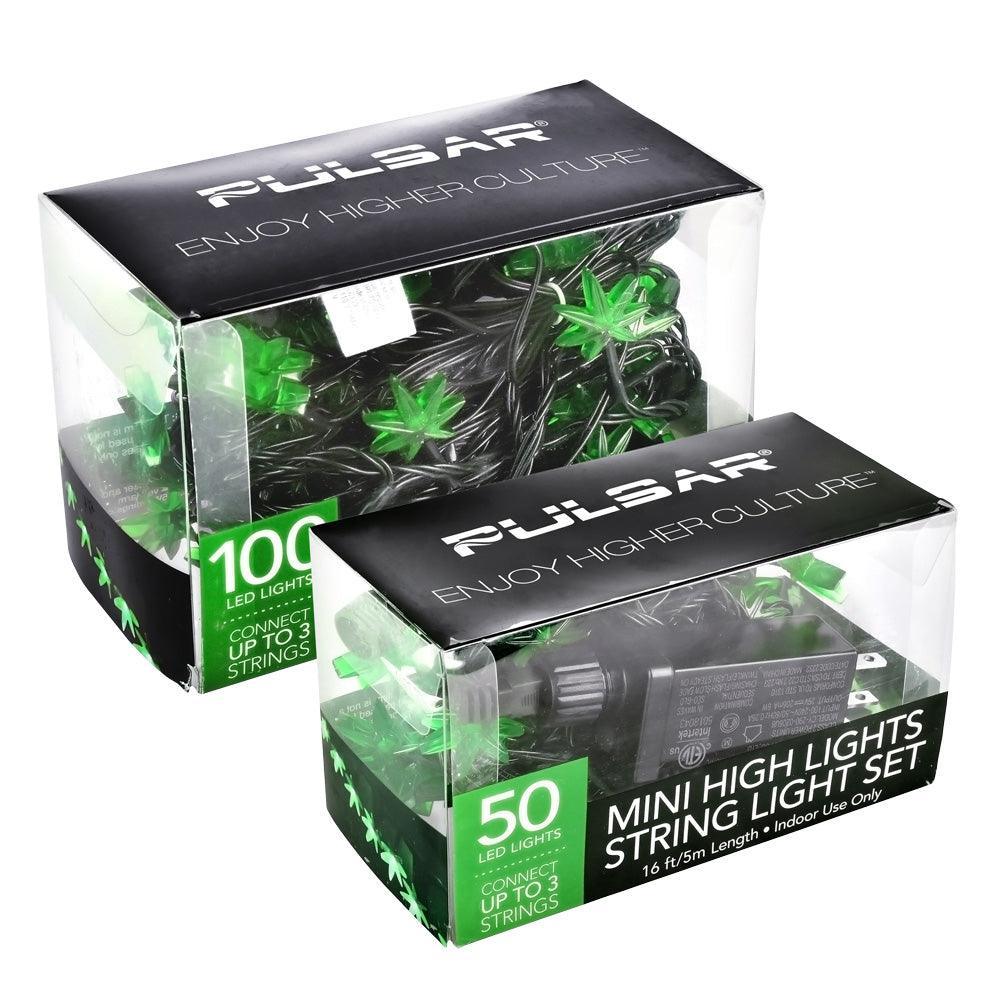 Pulsar Mini High Lights Hemp Leaf LED String Light Set - SmokeWeed.com