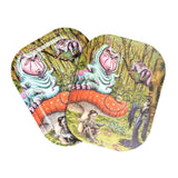 Pulsar Mini Metal Rolling Tray w/ Lid - Malice in Wonderland / 7"x5.5" - SmokeWeed.com