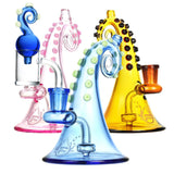 Pulsar Octopus Mini Dab Rig w/ Carb Cap - 4.5"/Colors Vary - SmokeWeed.com