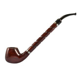 Pulsar Shire Pipes Bent Brandy Cherry Wood Tobacco Pipe - 10.5" - SmokeWeed.com