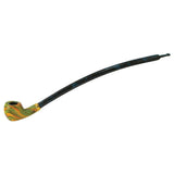 Pulsar Shire Pipes Curved Brandy Rainbow Cherry Wood Pipe - 15" - SmokeWeed.com
