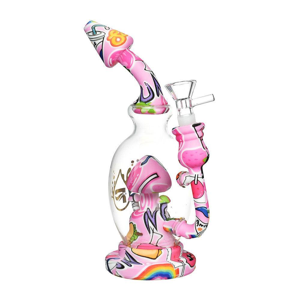 Pulsar Shroom Celebration Water Pipe | 8" | 14mm F - SmokeWeed.com