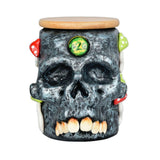 Pulsar Third Eye Shroom Skull Glass Jar - 4.25" - SmokeWeed.com