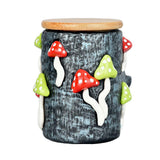 Pulsar Third Eye Shroom Skull Glass Jar - 4.25" - SmokeWeed.com