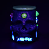 Pulsar Third Eye Shroom Skull Glass Jar - 4.25" - SmokeWeed.com