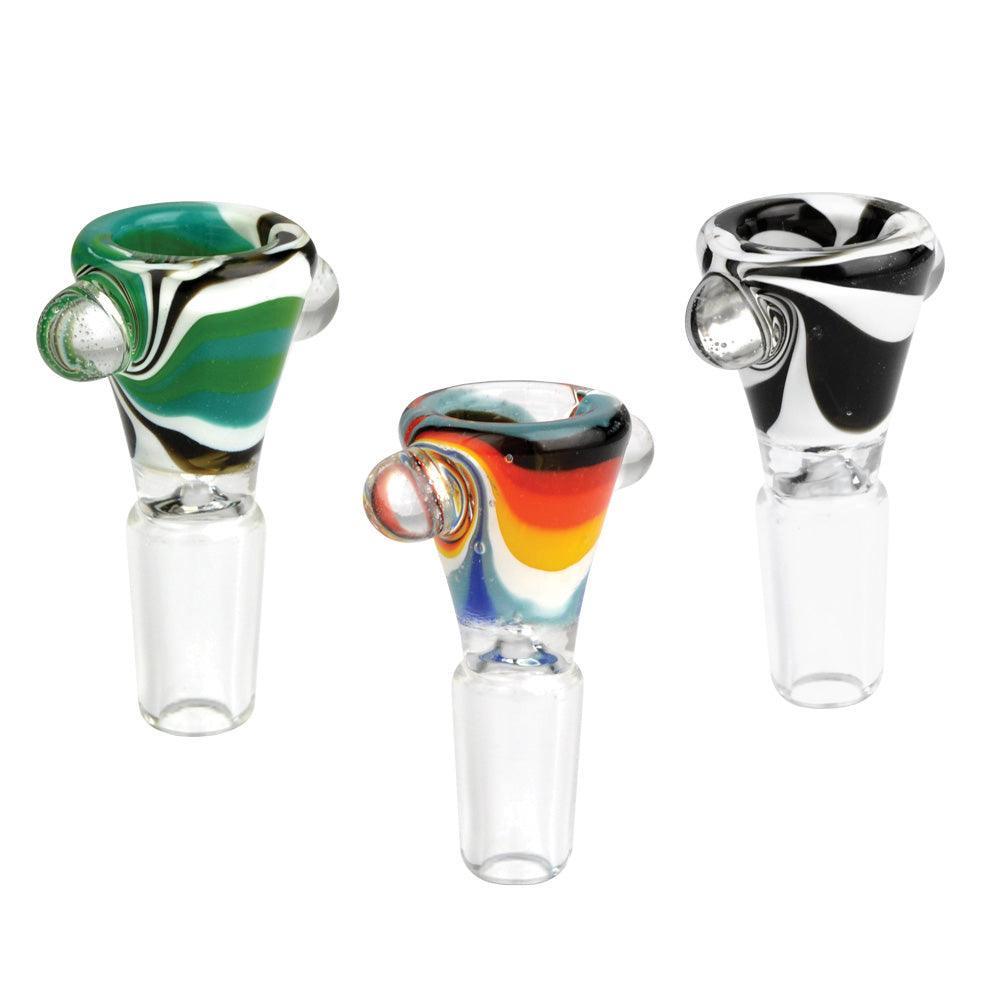 Pulsar Worked Swirl Herb Slide - Colors Vary - SmokeWeed.com
