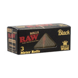 RAW Black Rolls Rolling Papers -3M/King Size Wide 12PC DISP- - SmokeWeed.com