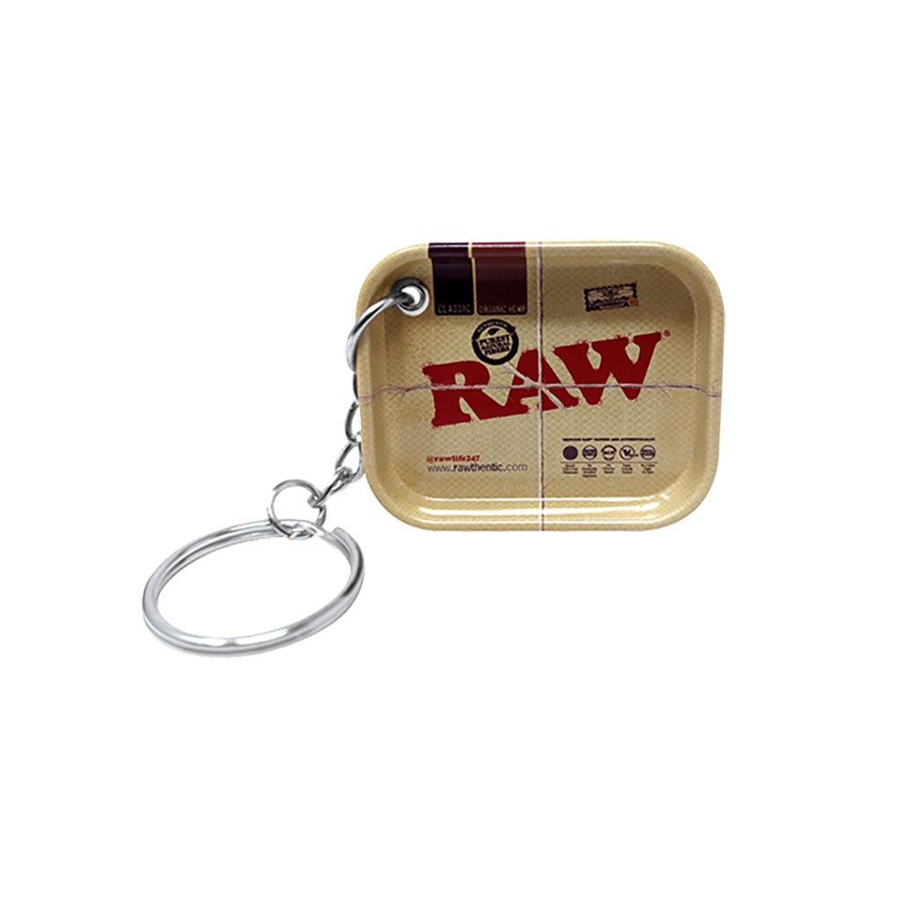 RAW Tiny Rolling Tray Keychain - 1.8"x1.5" - SmokeWeed.com