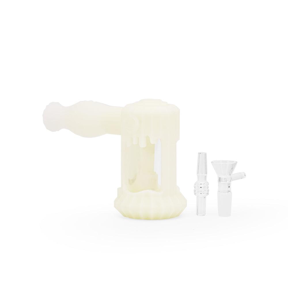 Ritual - 6'' Duality Silicone Dual Use Bubbler - UV Titanium White - SmokeWeed.com