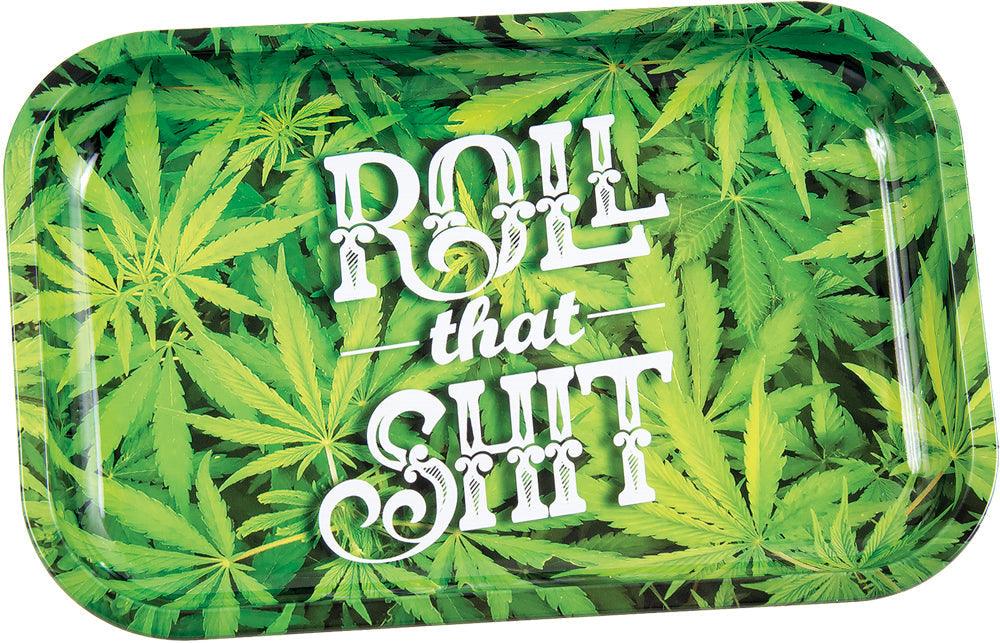 Roll That Shit Metal Rolling Tray - SmokeWeed.com