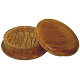 Round Wood 2pc Grinder - SmokeWeed.com