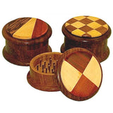 Round Wood Herb Grinder | 2pc - SmokeWeed.com