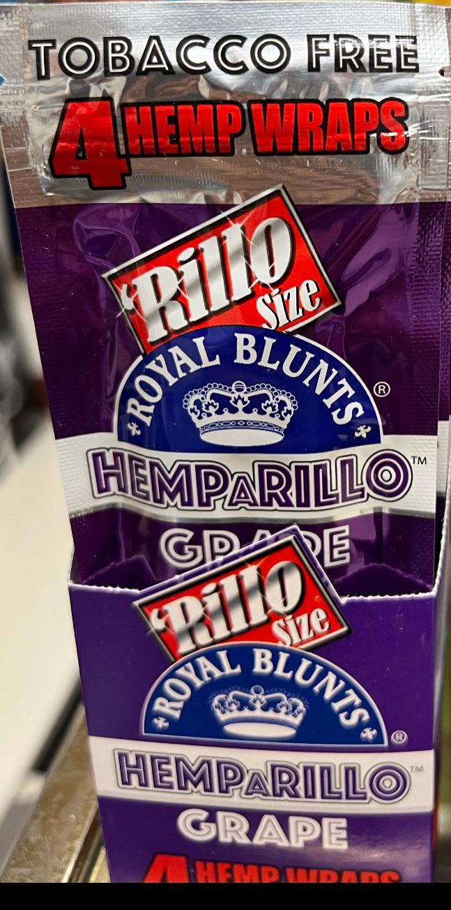 Royal Blunts Hemparillo Organic Natural 4 Wraps (3 Count) Grape Flavor - SmokeWeed.com