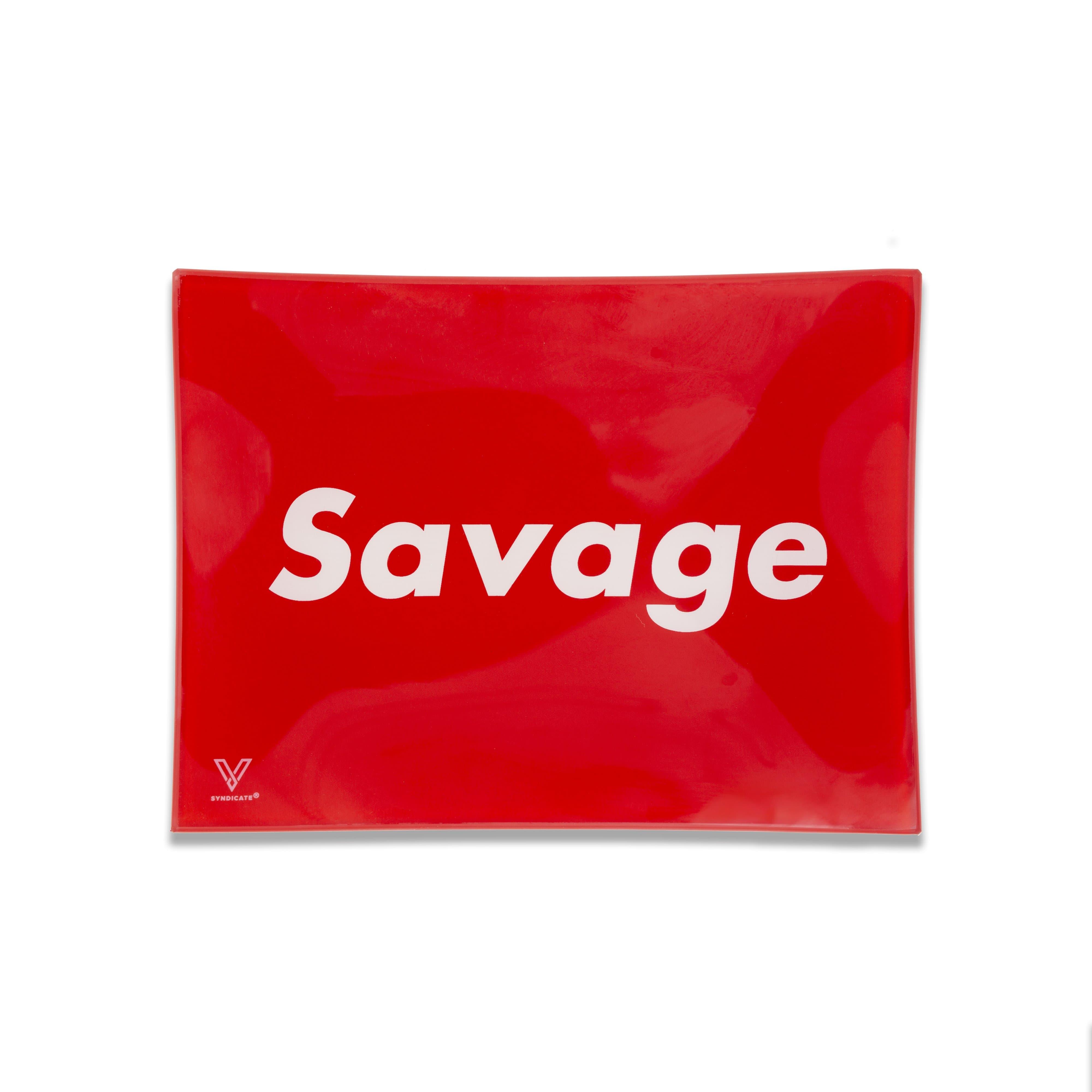 Savage Glass Rollin' Tray - SmokeWeed.com