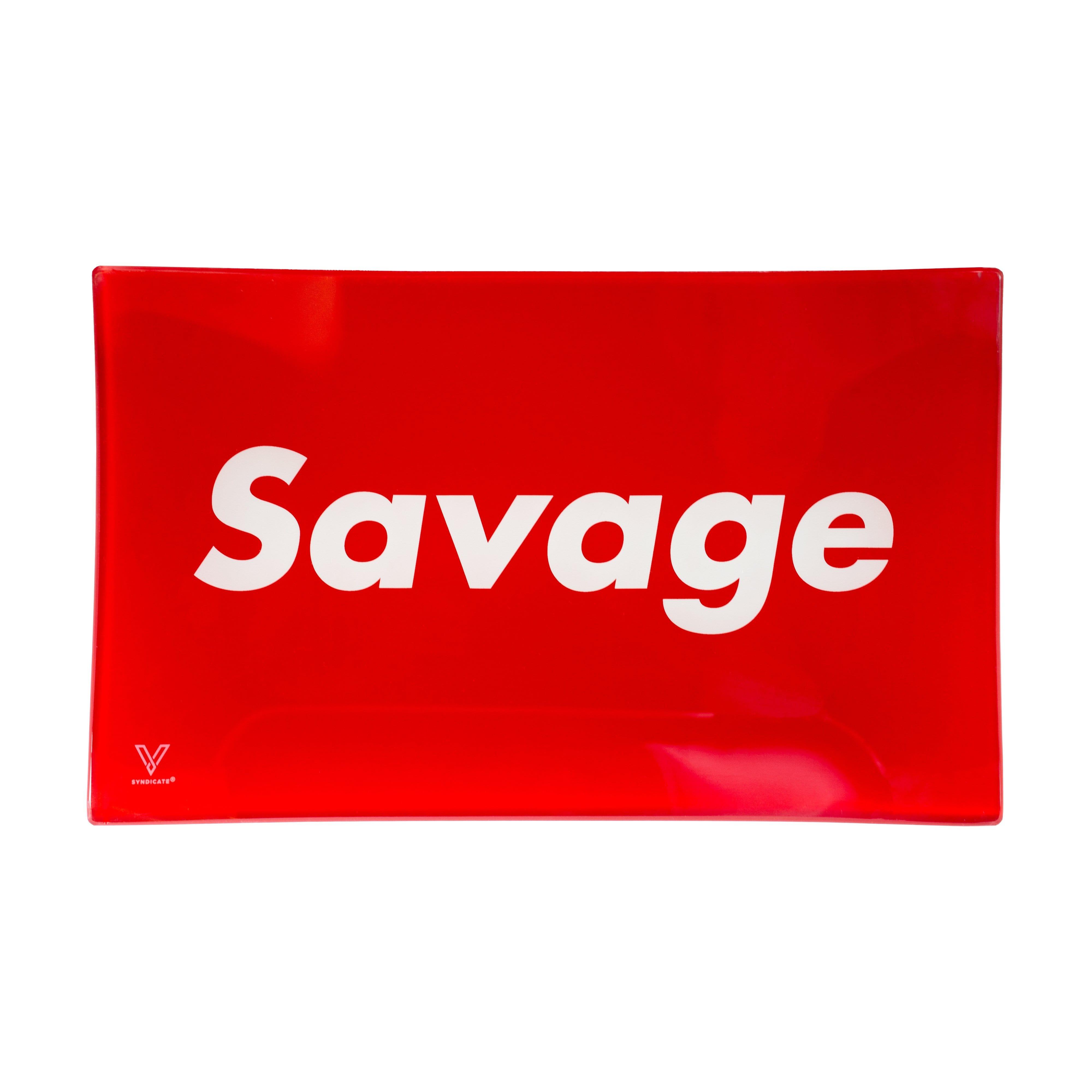 Savage Glass Rollin' Tray - SmokeWeed.com