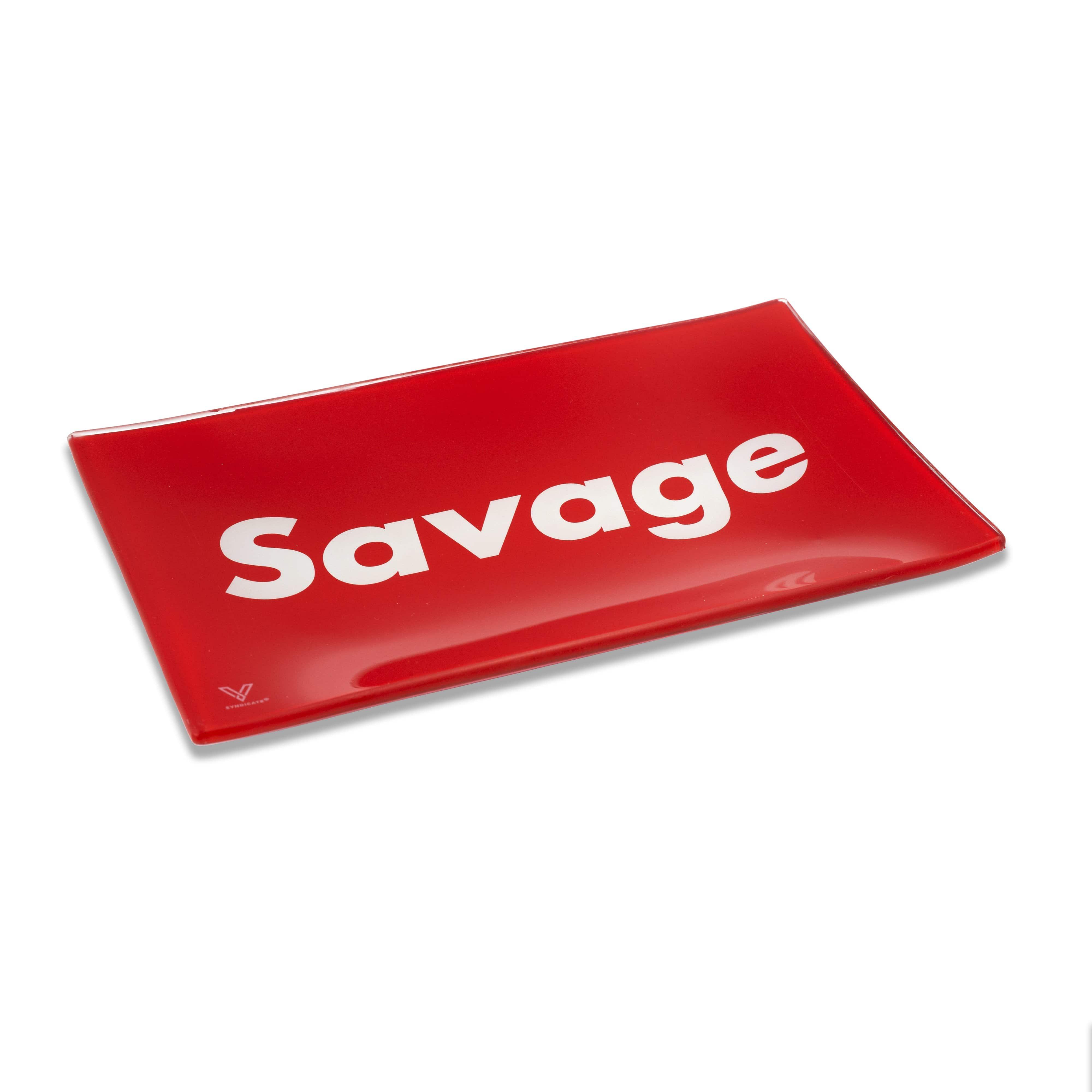 Savage Glass Rollin' Tray - SmokeWeed.com