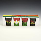 Set Of 4 Roast & Toast Shot Glasses - SmokeWeed.com