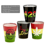 Set Of 4 Roast & Toast Shot Glasses - SmokeWeed.com