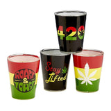 Set Of 4 Roast & Toast Shot Glasses - SmokeWeed.com