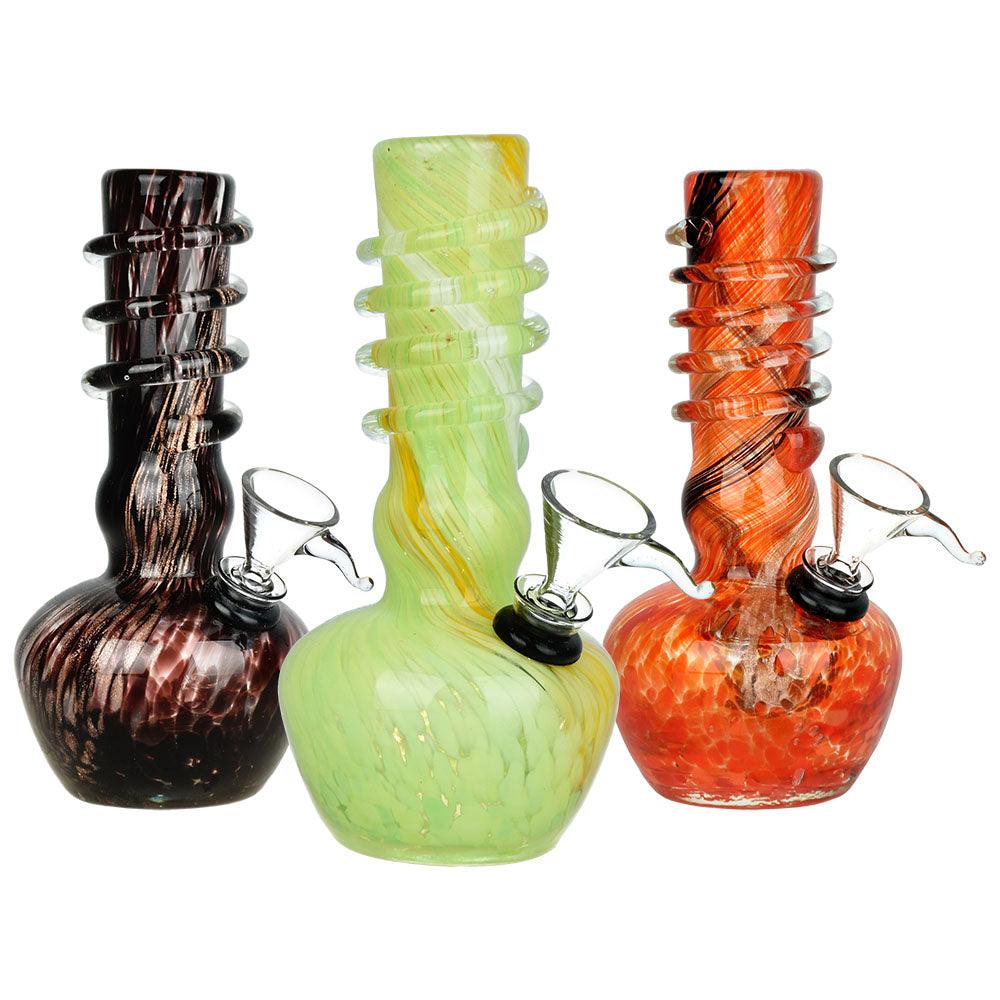 Shine On Soft Glass Water Pipe - 5.75" / Colors Vary - SmokeWeed.com