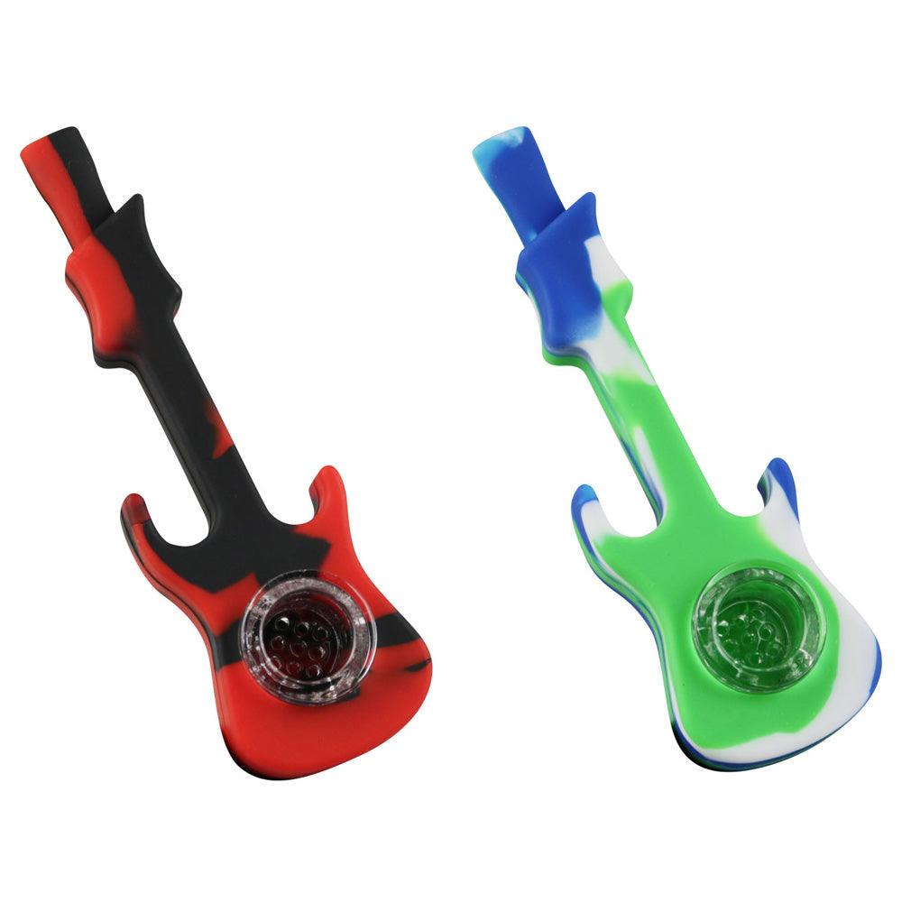 Silicone Guitar Hand Pipe - SmokeWeed.com