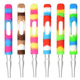 Silicone Wrapped Dab Straw - 3.75" / Colors Vary - SmokeWeed.com