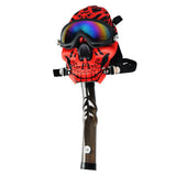 Ski Goggle Gas Mask w/ Acrylic Water Pipe - 18"/Assorted Styles - SmokeWeed.com