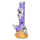 Skull & Bones 3D Painted Beaker Water Pipe - 14" / 14mm F - SmokeWeed.com