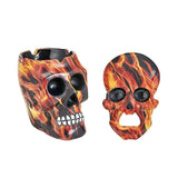 SKULL ASHTRAY AND OPENER SET - flame design - SmokeWeed.com