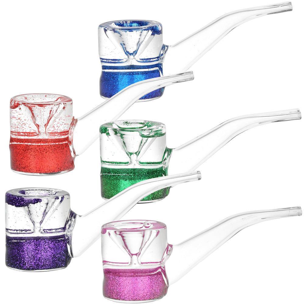 So Camp Glitter Glycerin Hand Pipe - 5" / Colors Vary - SmokeWeed.com