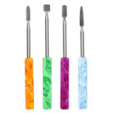 Stainless Steel Dab Tool 4pc Set | Acrylic Handles - SmokeWeed.com