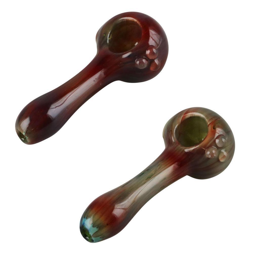Streaked Spoon Pipe - 4.25" / Colors Vary - SmokeWeed.com