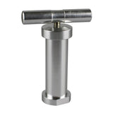 T-Style Aluminum Pollen Press - 5.5" - Silver - SmokeWeed.com