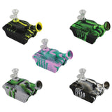Tank Silicone Waterpipe - 6" / 14mm F / Colors Vary - SmokeWeed.com