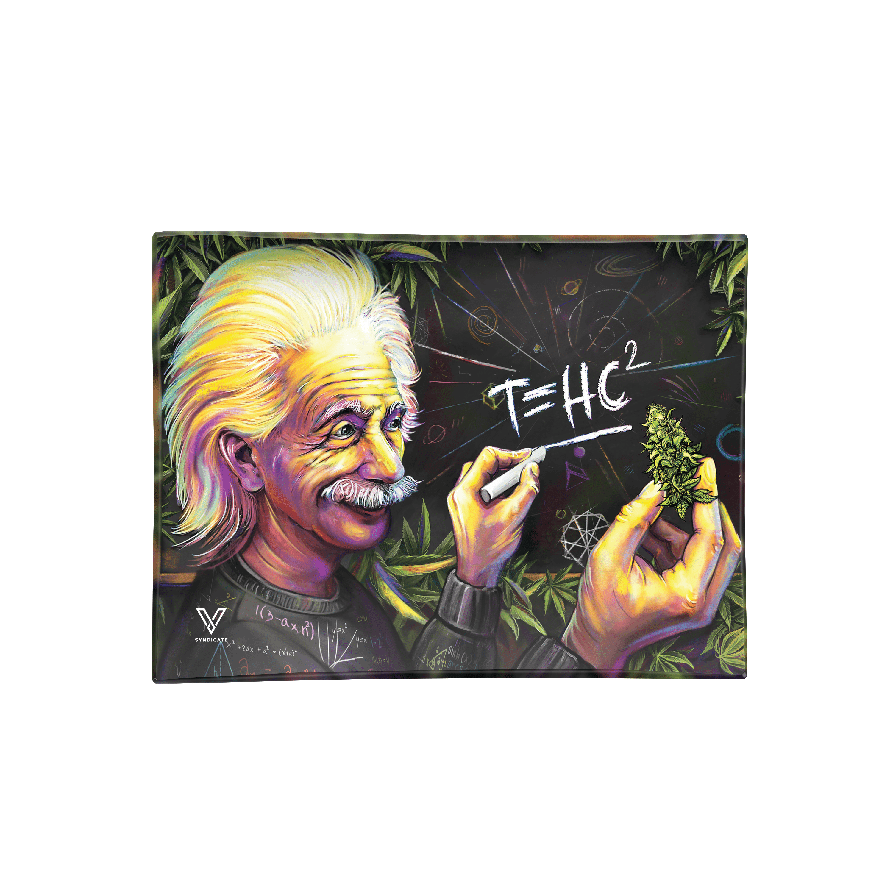T=HC2 Higher Education Glass Rollin' Tray - SmokeWeed.com