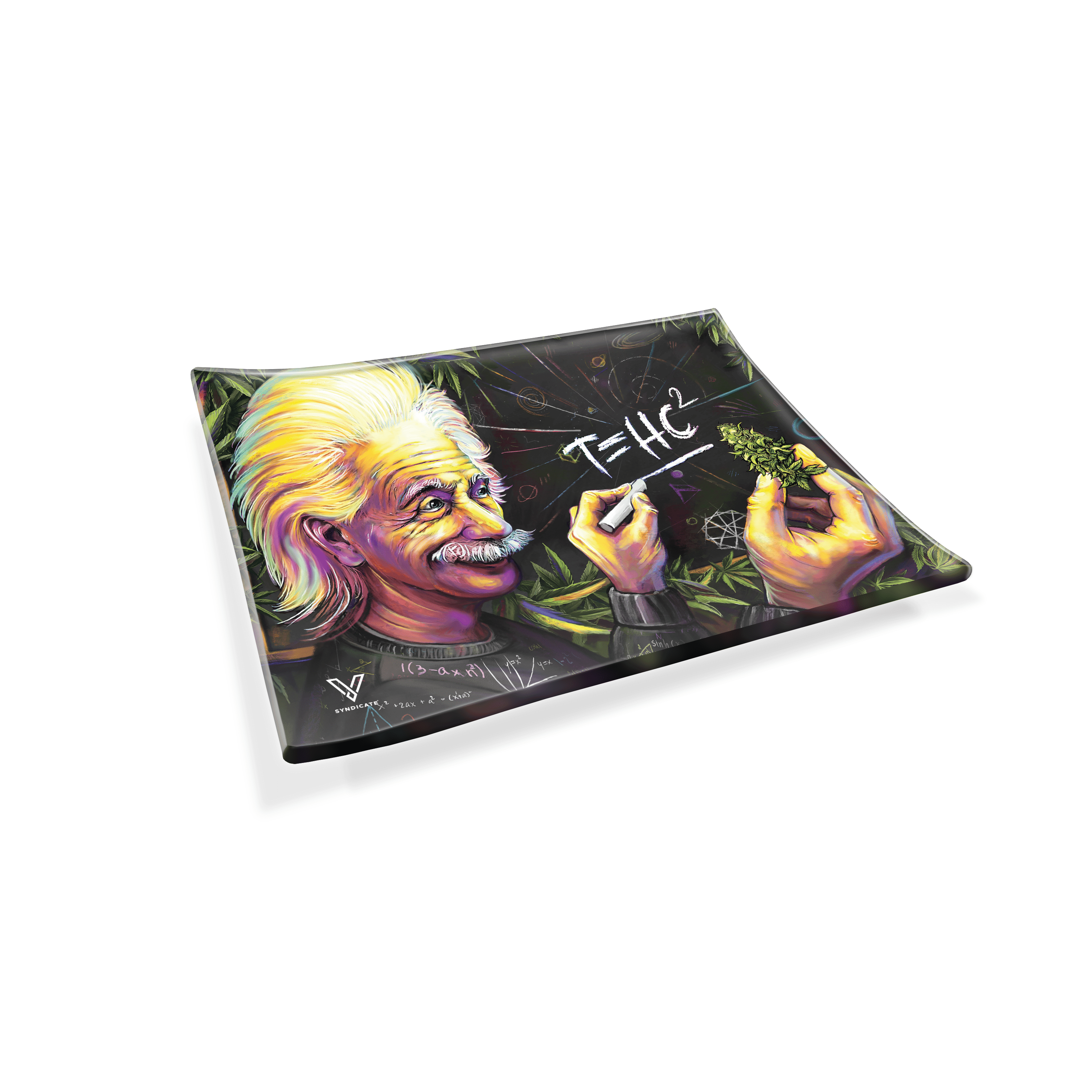T=HC2 Higher Education Glass Rollin' Tray - SmokeWeed.com