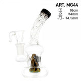 Thug Life | 6" Bubbler Shaped Rasta Water Pipe - SmokeWeed.com