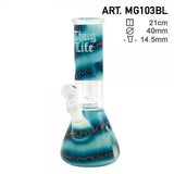 Thug Life | 8" Blue Ocean Swirl Water Pipe - SmokeWeed.com