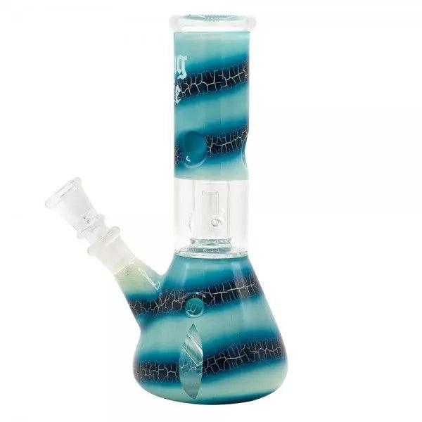 Thug Life | 8" Blue Ocean Swirl Water Pipe - SmokeWeed.com