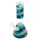 Thug Life | 8" Blue Ocean Swirl Water Pipe - SmokeWeed.com