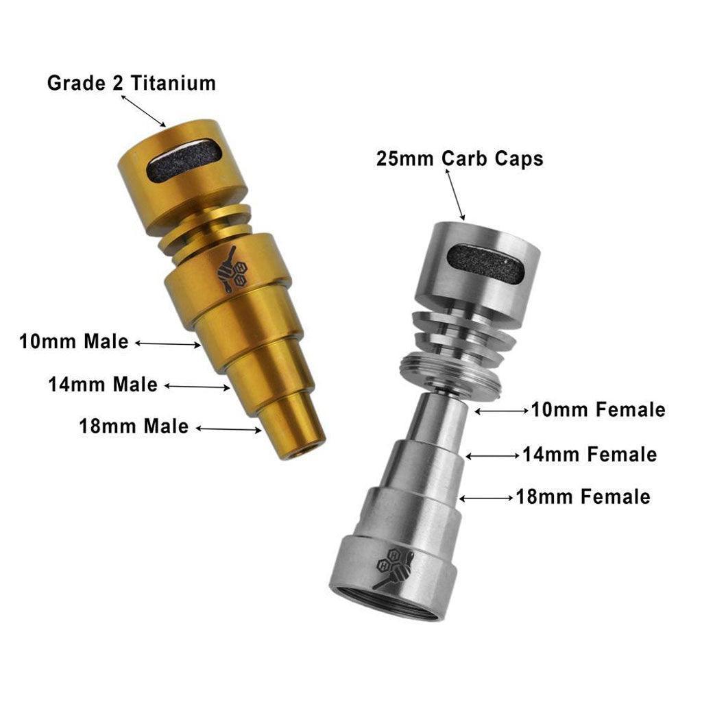 TITANIUM 6 IN 1 MOON ROCK DAB NAIL - SmokeWeed.com