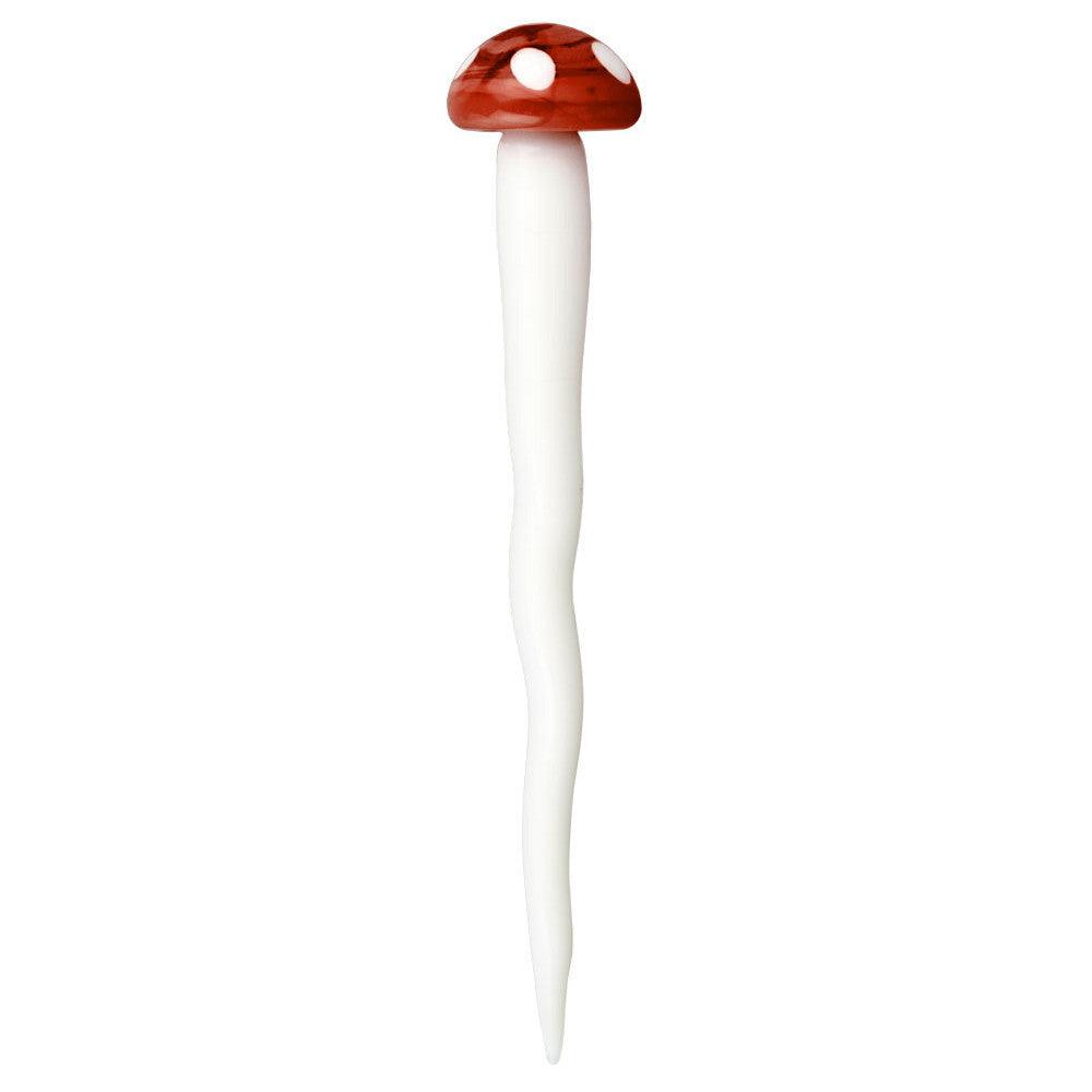 Toadstool Mushroom Twisted Glass Dab Tool - SmokeWeed.com