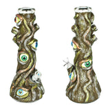 Trees Have Eyes 3D Painted Beaker Water Pipe - 14" / 14mm F - SmokeWeed.com