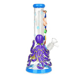 Under The Sea 3D Painted Beaker Water Pipe - 10"/14mm F - SmokeWeed.com