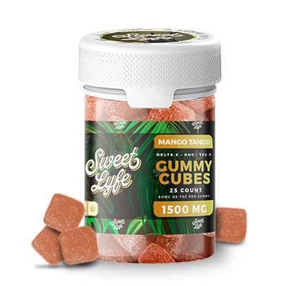 Vegan Gummies 1500MG D8+HHC+THCP - Bag - Mango Tango - SmokeWeed.com